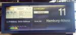 Zugzielanzeige des ICE 1604 von M�nchen Hbf nach Hamburg-Altona. Planm��ige ...
