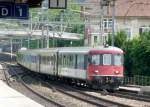 Steuerwagen SBB - Einfahrender Schnellzug( Re 4/4 11111 am Schluss ) im Bahnhof von Liestal am 02.08.2008