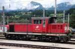 br-2068 2068 014-6 vor dem teils in Wolken geh�lltem Panorama der Kitzb�hler Alpen in W�rgl Hbf, 5. August 2008 .