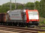 BR 185 Lokportaits 185-CL 003 'Sir Reiner' als Werbetr�ger. D�sseldorf-Rath. 04.08.2008.