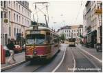 SWB TW 204 D�WAG 4-Achser an der Haltestelle Thomas-Mann-Strasse 1991 ...