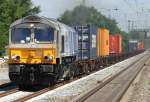 Nicht viel Arbeit hatte die ERS 6610 mit ihrem Containerzug ... Nicht viel Arbeit hatte die ERS 6610 mit ihrem Containerzug ...