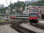 Nachschuss auf die Doppeltraktion RABDe 510, die als S Bahn ...