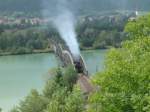 Nostalgiezug von Ferlach nach Klagenfurt
�berquert die Drau
  ...