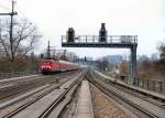 BR 114 mit Doppelstockzug, fotografiert 2006 vom S-Bhf. Tiergarten aus ...