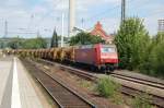 152 021 mit Sch�ttgutwagen ...  Frederik Reuter 19.08.2008