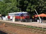 Hier die ansehnliche Seite vom Bahnhof Karlsruhe-M�hlburg am 16. August ...