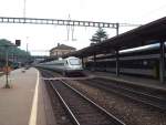 Einem Italienischen Cisalpino am Gotthardlinie im Bahnhof Bellinzona am 20. ...