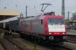Ein Traum: 185 593-1 der Crossrail summt durch Basel-Bad. Meines ...