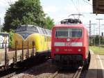 120 106-0 trifft in Stuttgart-Untertürkheim auf V 270.07 der EBW. ... 120 106-0 trifft in Stuttgart-Untertürkheim auf V 270.07 der EBW. ...