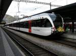 Eine GTW Doppeltraktion am Churer Bahnhofsfest in Chur.Diese Triebwagen sieht ...
