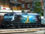 Im Bahnhof von Zweisimmen wurde am 31.07.08 diese E-Lok Ge ...