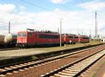 155 056 f�hrt sich samt Anhang am 18.08.08 auf die ...