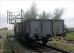 Ein umgebauter offener G�terwagen vermutlich zur Wartung und Reparatur von ...
