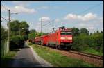 Die 152 164 ist mit einem gem. G�terzug in Richtung ...