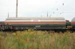 Guterwagen Zackks von LOTOS/PKP im DB Bahnhof Guben