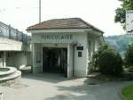 Bergstation der zum nationalen Kulturgut geh�renden Funiculaire Fribourg.Eine Restauration erfolgte ...