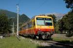 montafonerbahn MBS ET 10.107 mit R 8927 vor Schruns, 10.07.2008