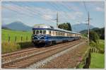 br-5145-5045 VT 5145.014 + BT 7645.02 + BT 7845.02 + BT 7645.06 + VT 5145.011 als Sdz E 16580 von Wien S�dbf Ostseite nach W�rgl Hbf am 22.08.2008 kurz nach Fieberbrunn.