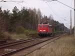 BR 140 Lokportraits 140 369 f�hrt solo richtung Guben kurz vor Eisenh�ttenstadt.09.04.07