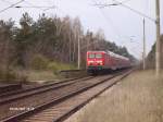 114 019 mit dem RE 1 Eisenh�ttenstadt kurz vor ihrem ...