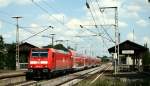 Am 05.08.08 durchf�hrt 146 227 mit einem Regionalzug nach Mosbach-Neckarelz ...