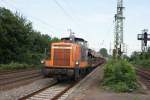 BR 360 360 109-3 mit Autowaggons in D-Oberbilk am 23.07.08