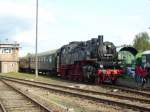 86 001 am 24.08.08 vor dem Chemnitzer Museumszug im SEM ...