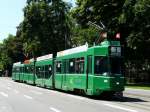 strasenbahn-basel-bvb-blt BVB - Be 4/8 660 unterwegs auf der Linie 3 in Basel am 21.06.2008