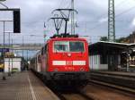 BR 111 mit Zugen 111 175 am 13.07.08 kurz nach der Einfahrt in Plattling.