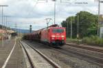 189 057 mit einem Tds-Ganzzug am 20.8.2008 in Kreiensen  ...