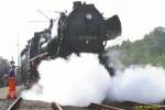 30.08.2008. Br 52 8154-8 beim Umsetzen auf dem Gel�nde SFW ...