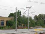 Neuer Fahrleitungsmast im Lübecker Hbf am 26.08.08. ... Neuer Fahrleitungsmast im Lübecker Hbf am 26.08.08. ...