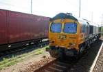 66 002 am 30.08.2008 im DB Bahnhof Eilenburg  ...