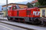 Die OBB Dieselverschublocomotive 2067-087-4 auf denn Bahnhof von Hall in ...