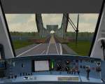 Die kombinierte Strassen- und Eisenbahnbr�cke bei Lindaunis �ber die Schlei ...