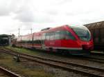 Ein Triebwagen der BR 643 war am 30.08.08 im Gleisfeld ...