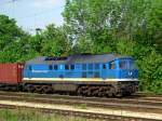 Die Ludmilla der Regentalbahn am 13,05.2008 mit einem Containerzug in ...