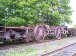Die Reste von 03 2243 im DLW-Meiningen am 06.09.08.  ...