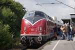 V 200 033 der MEH mit einem Sonderzug in Lippstadt ...