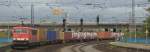 155 268-6 mit Containerzug ...  Christian K�hn 10.09.2008