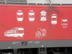 Aufschrift an BR 185 090 f�r das Bombardier Werk in ...