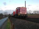 Lok 15 der PBSV zieht einen Containerzug vom L�becker Hafen ...