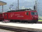 Lok 102 HGe4/4II wartet ...  Andreas Axmann 13.09.2008