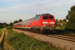218 202 mit RE 32618 bei Epfenhausen (13.08.2008)  ...