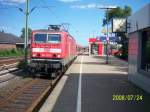 Eine BR 143 als Verst�rker der S7 in der Haupzverkehrszeit ...