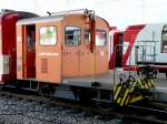 dienst--und-rangierloks RhB - Rangierlok Tm 2/2 25 im Bahnhof Disentis am 21.09.2008