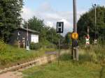 Hier eine Aufnahme vom Bahnsteig aus. Zusehen ist noch die ...