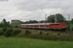 RB 37155 nach Donauw�rth mit Schublok 110 503-0 kurz vor ...