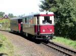 Zittauer Schmalspurbahnen VT 137 322 am 13.09.2008 zwischen den Stationen Kurort Oybin Niederdorf und Teufelsm�hle. 


